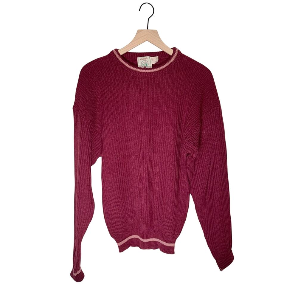 VINTAGE WRANGLER 70s ribbed outdoor gorpcore crewneck sweater M